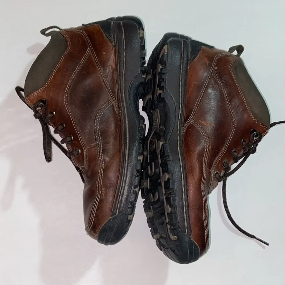 Timberland Support Brake Propel Flex Men's Brown Leather Boots Shoes Size 9.5M